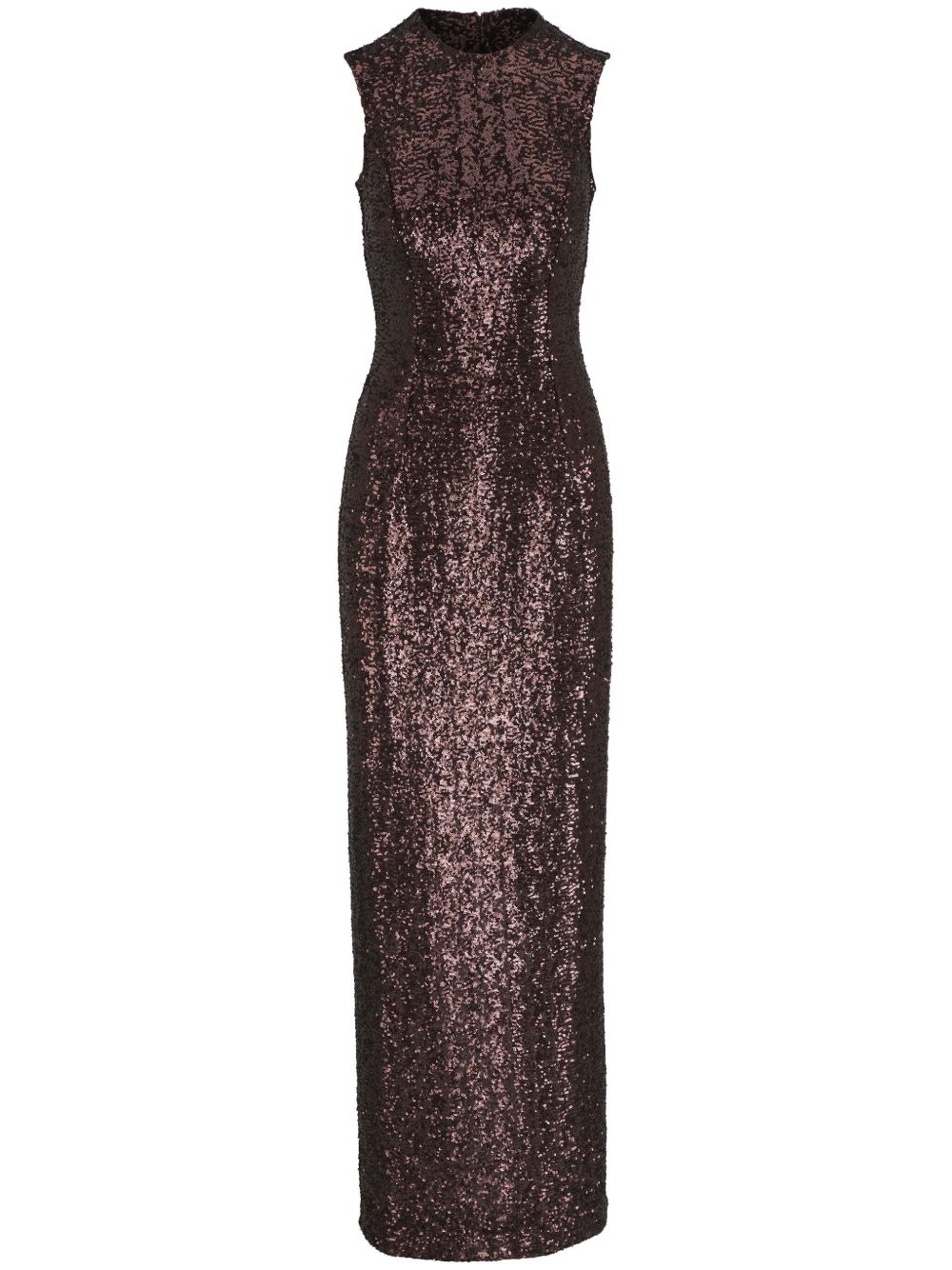 Michael Kors Collection 亮片缀饰超长连衣裙 - 褐色