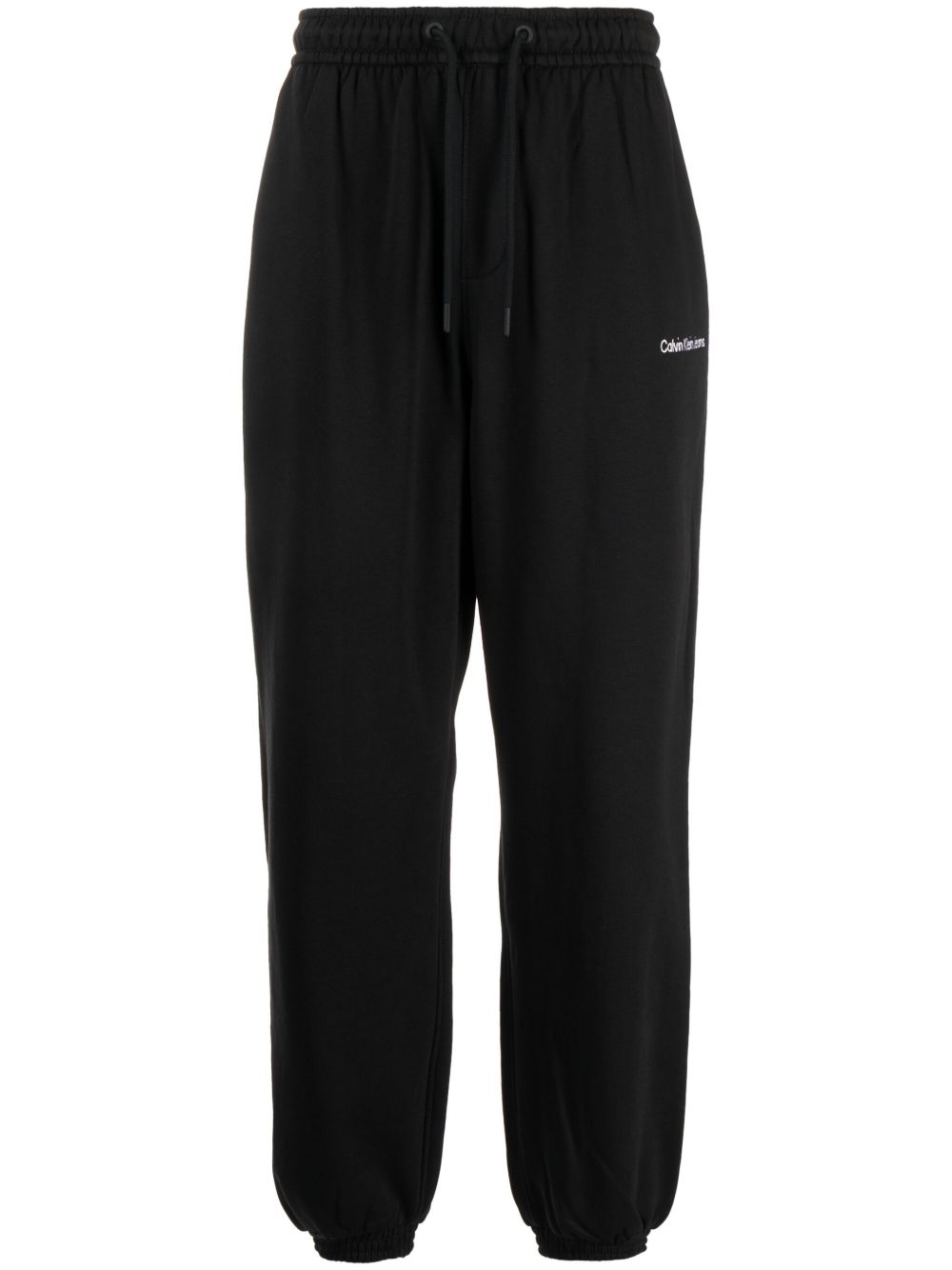 Calvin Klein Institutional logo刺绣运动裤 - 黑色