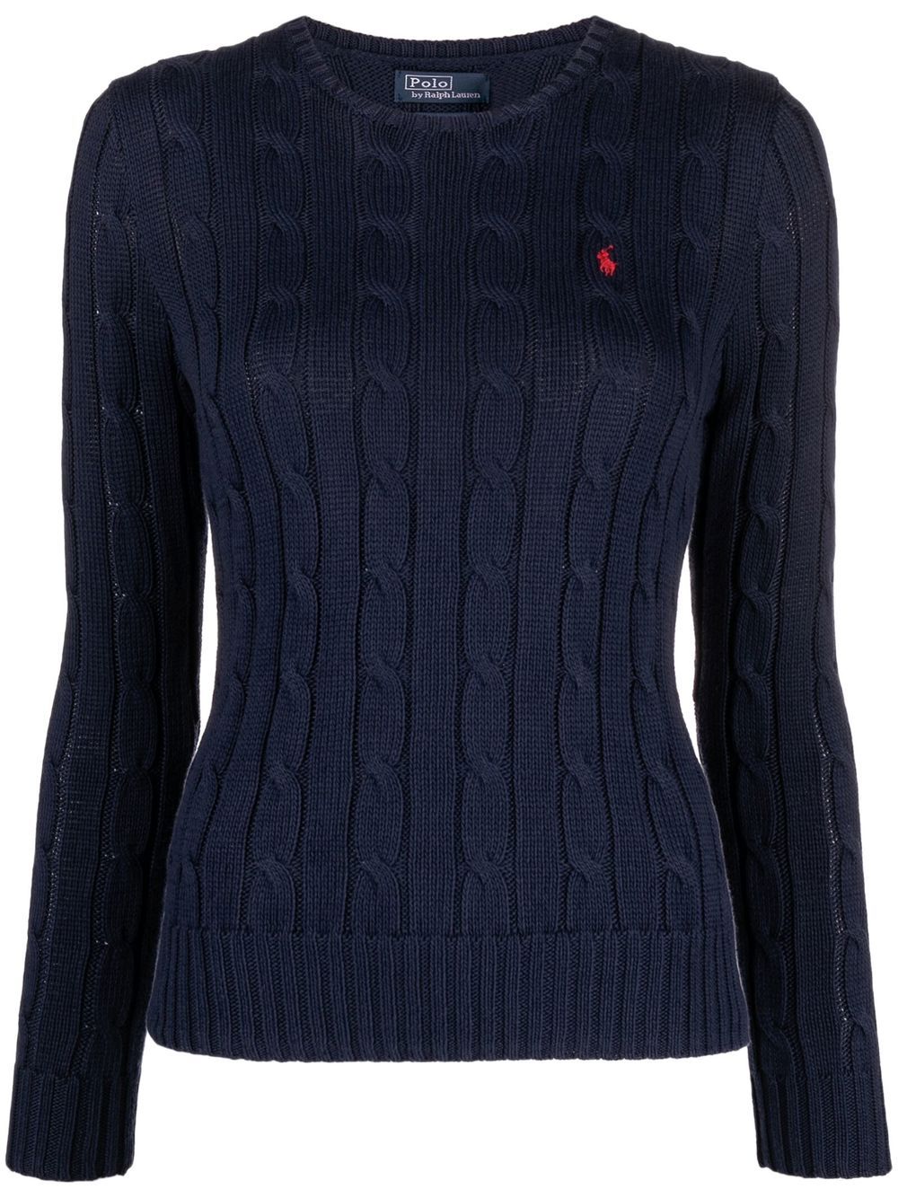 Polo Ralph Lauren Polo Pony 粗绞花针织毛衣 - 蓝色