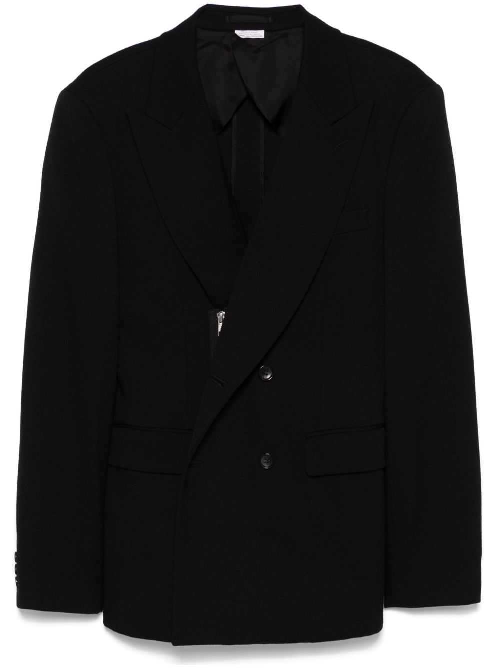 Comme des Garçons Homme Plus 双排扣西装夹克 - 黑色