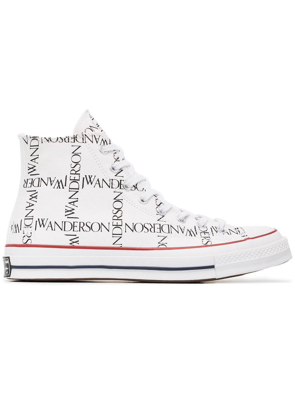 Converse x JW Anderson全棉logo印花板鞋 - 白色