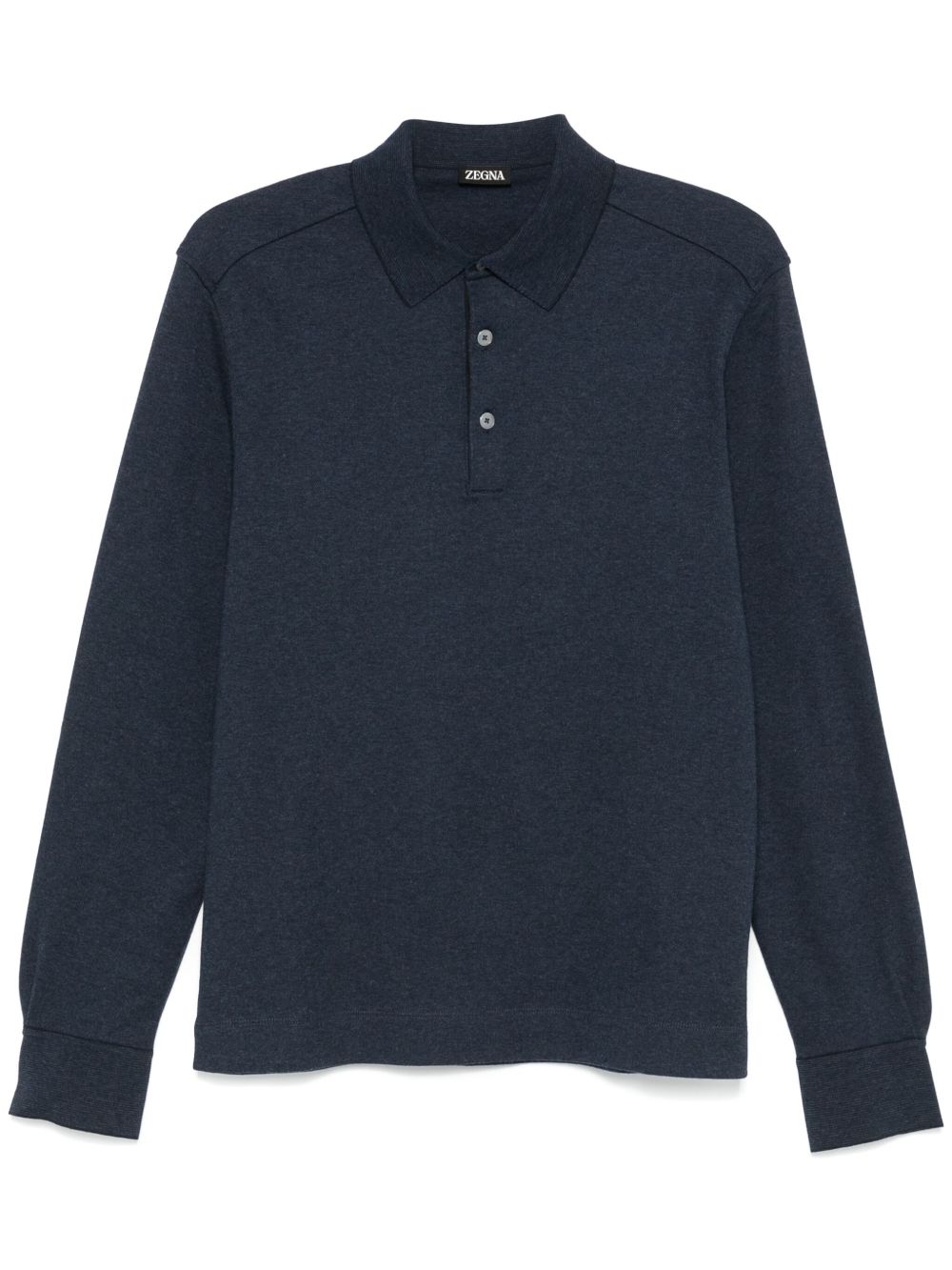 Zegna 平纹针织polo衫 - 蓝色