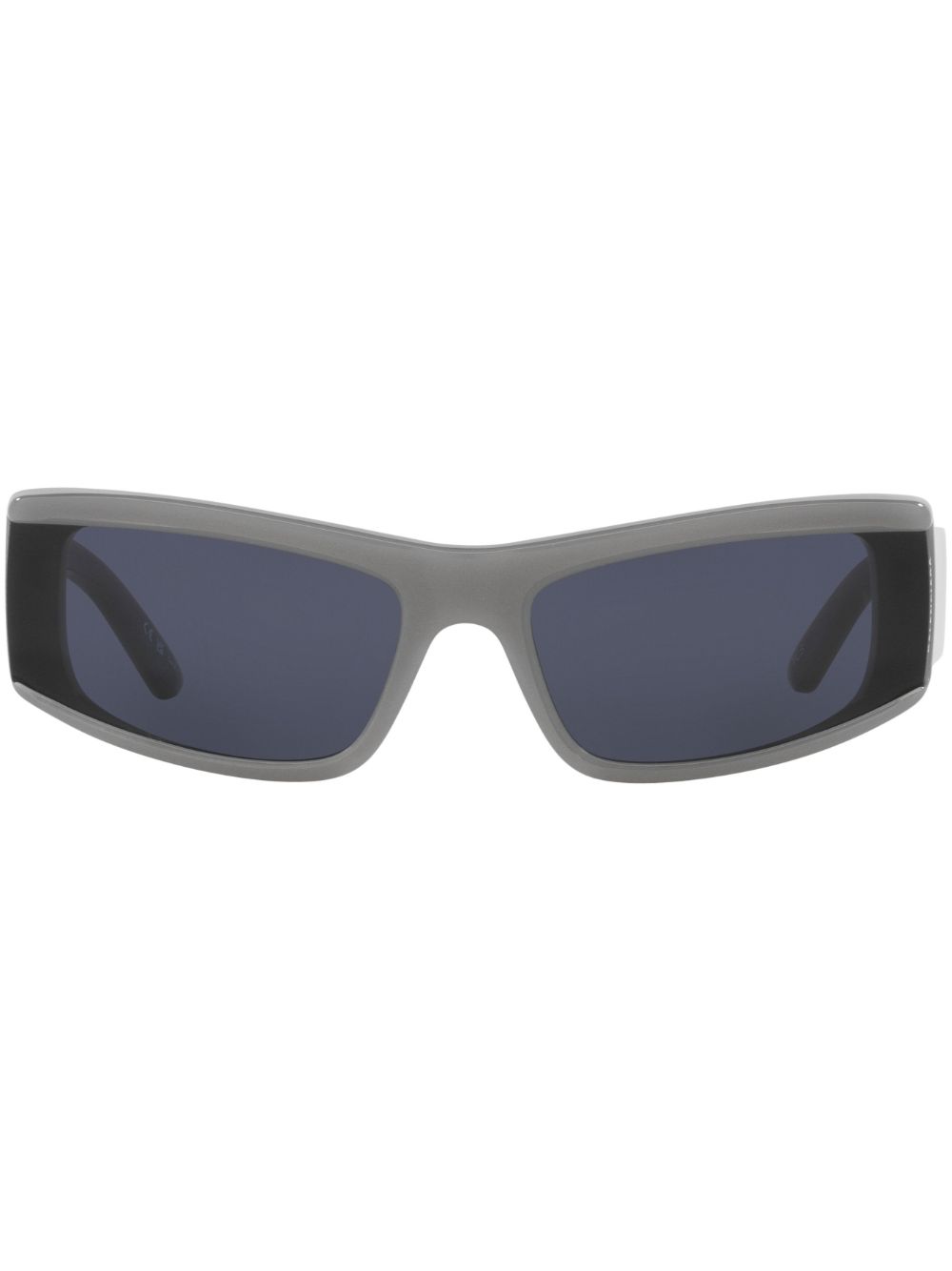 Balenciaga Eyewear 有色镜片长方形框太阳眼镜 - 灰色