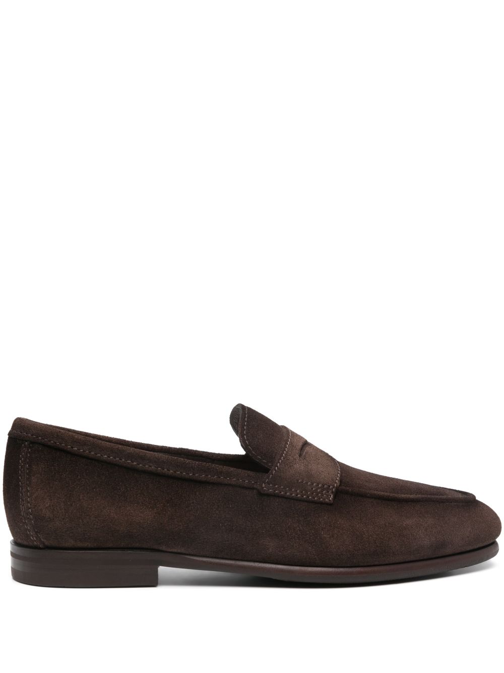 Santoni 经典乐福鞋 - 褐色