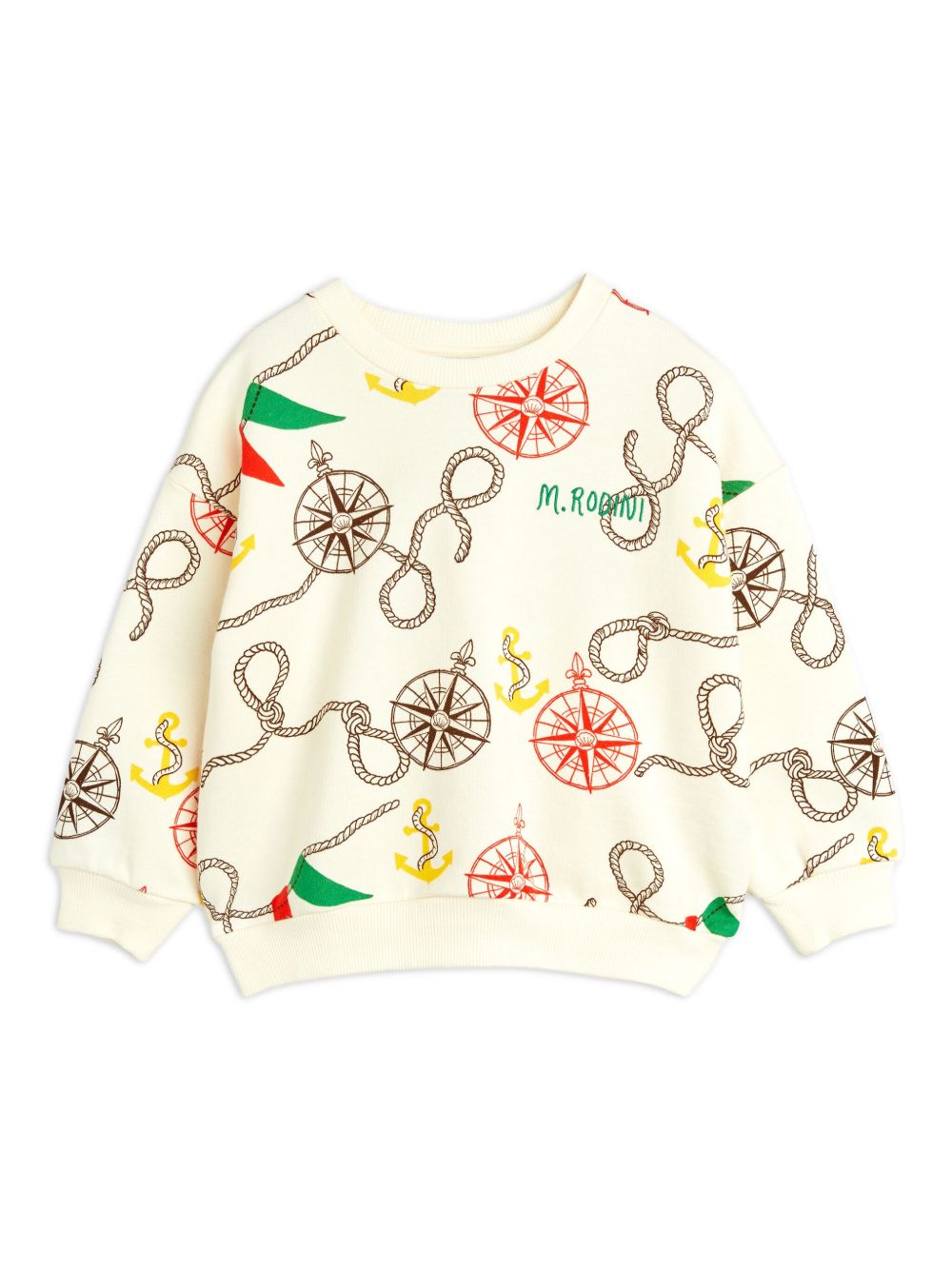 Mini Rodini logo印花棉卫衣 - 白色