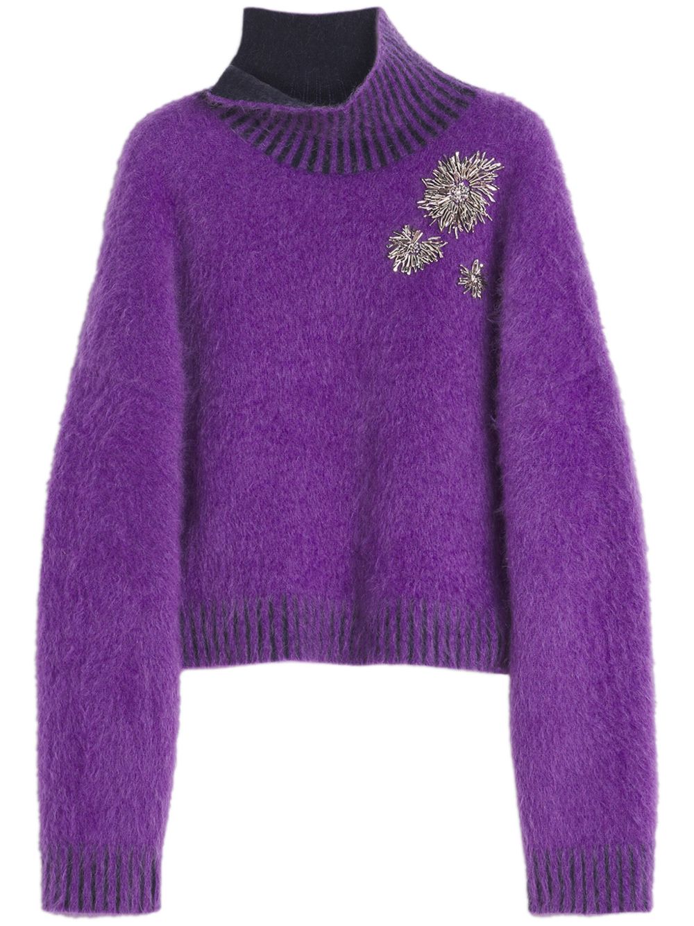 Lanvin brushed-effect sweater - 紫色