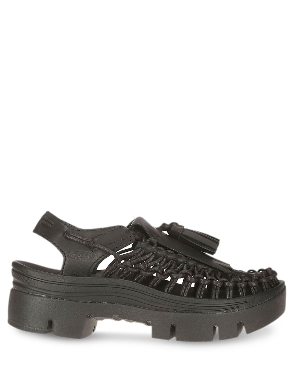Noir Kei Ninomiya x Keen Uneek 流苏细节凉鞋 - 黑色