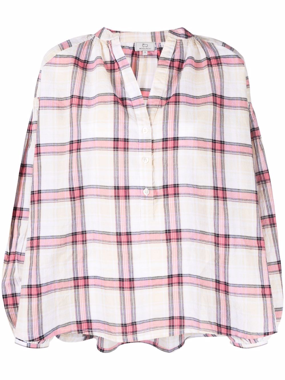 Woolrich 格纹长袖罩衫 - 中性色