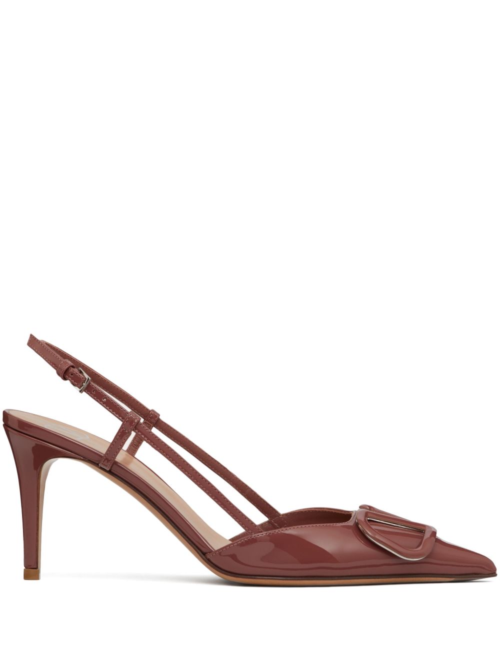 Valentino Garavani VLogo Signature 裹踝高跟鞋 - 褐色