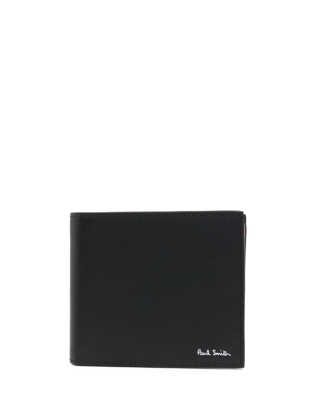 Paul Smith logo印花皮质钱包 - 黑色