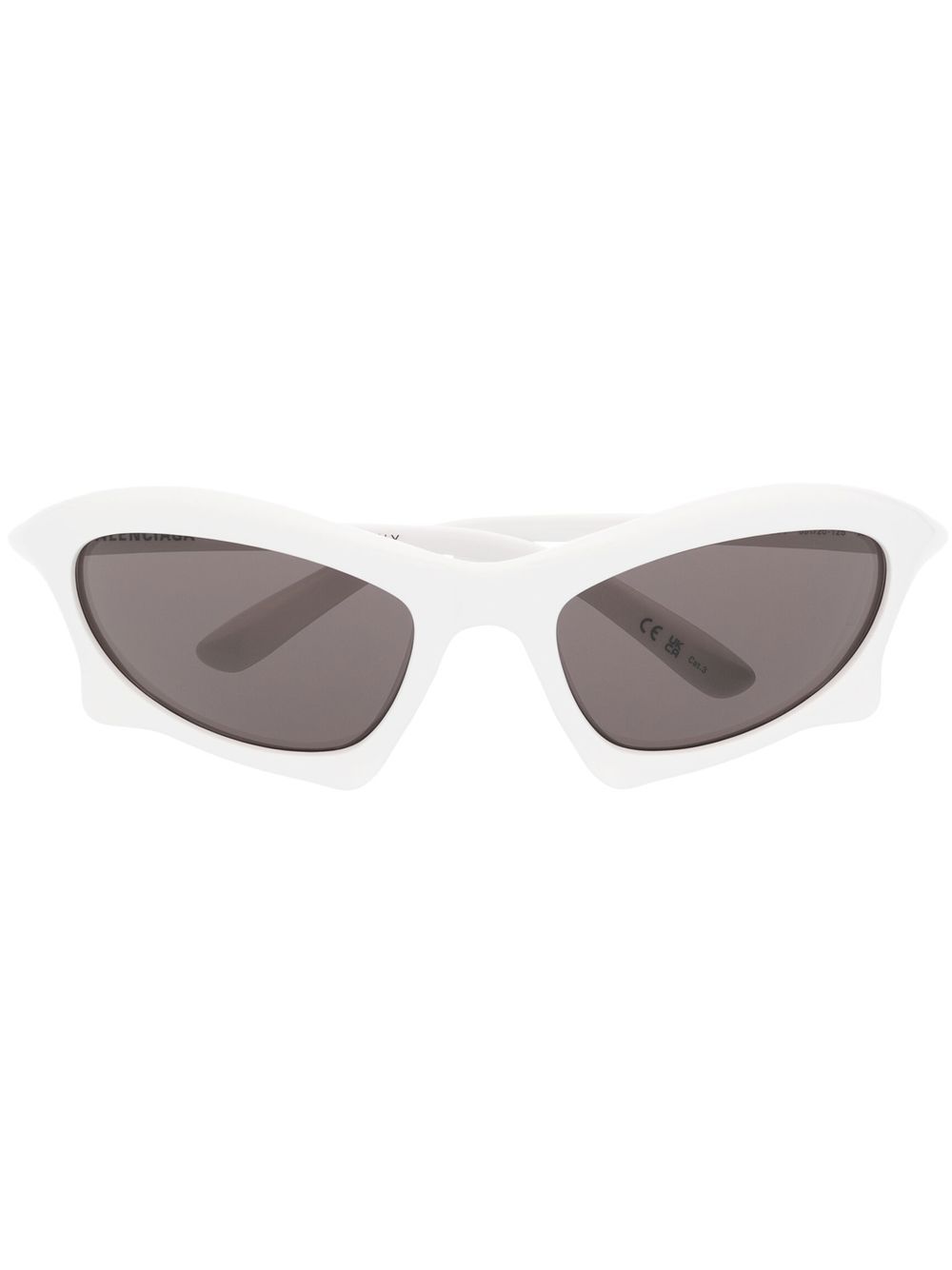 Balenciaga Eyewear 有色镜片猫眼框太阳眼镜 - 白色