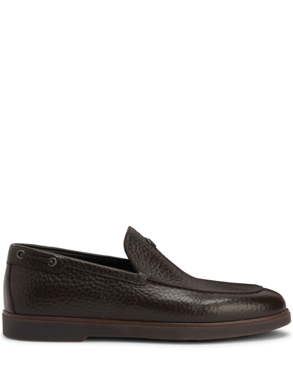 Giuseppe Zanotti The Maui 皮质套穿式乐福鞋 - 褐色