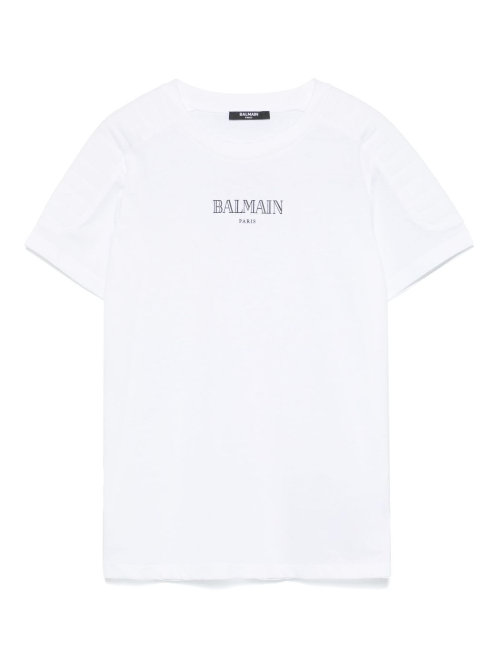 Balmain Kids logo印花T恤 - 白色