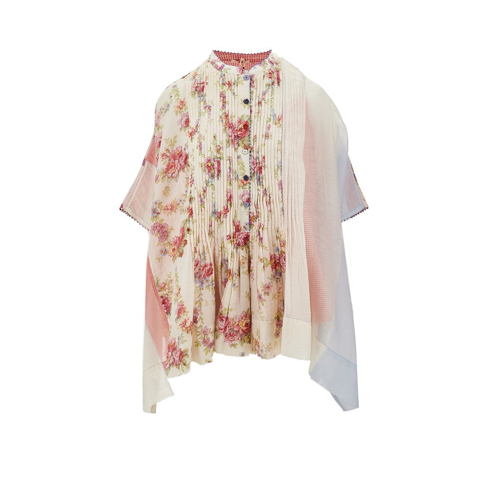 PÉRO Patchwork voile blouse Woman