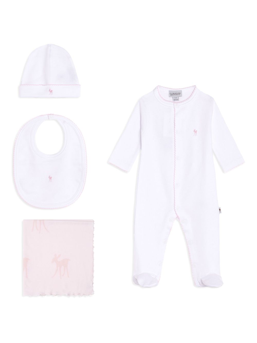 G.H. Hurt&Son Kids Fawn 连体衣套装 - 白色