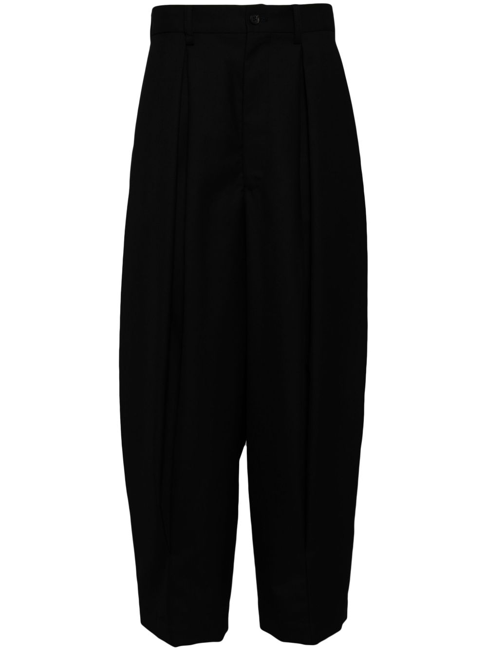 Comme des Garçons Homme 羊毛锥形裤 - 黑色