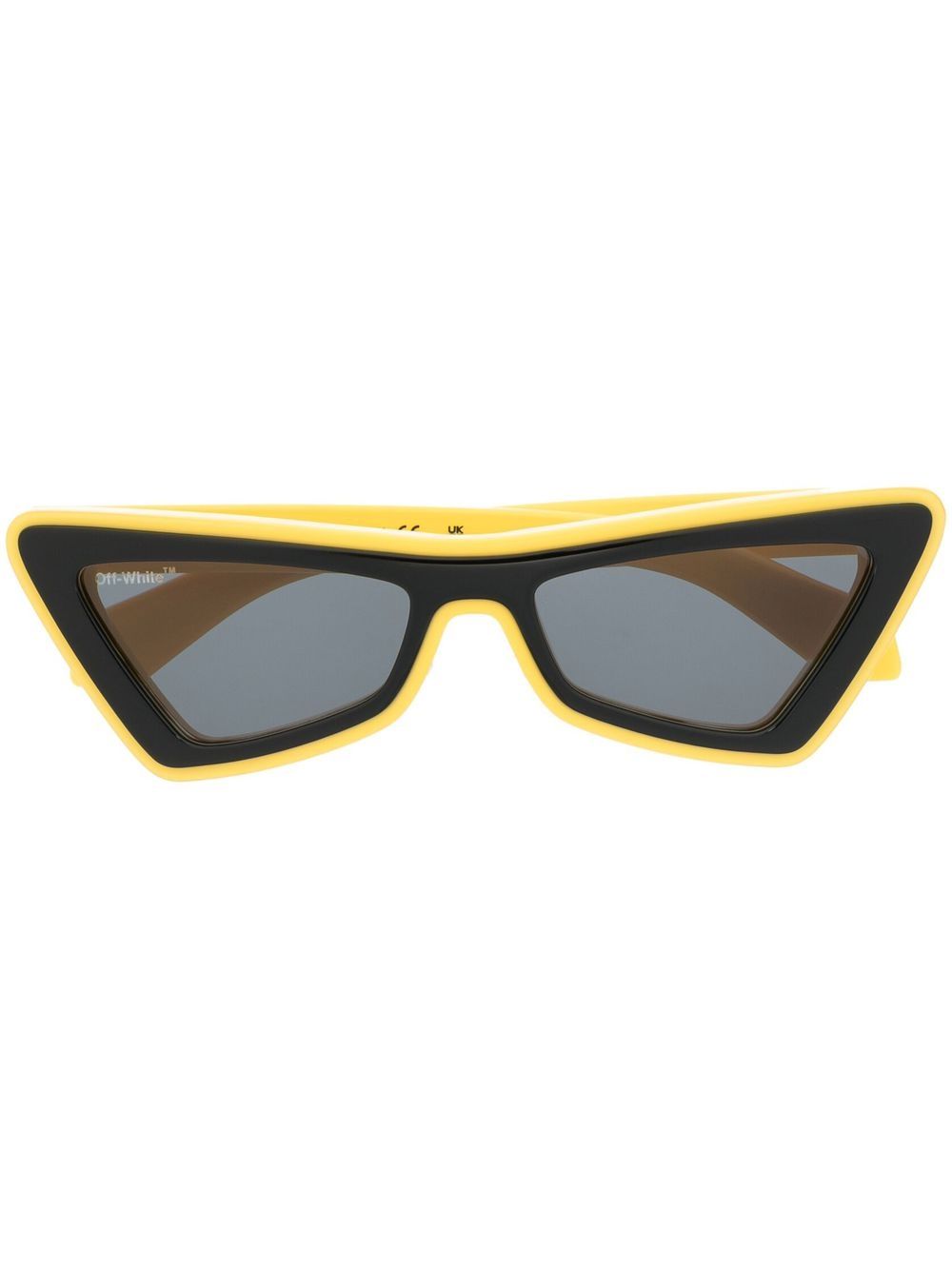 Off-White Eyewear 箭头图案猫眼框太阳眼镜 - 黄色