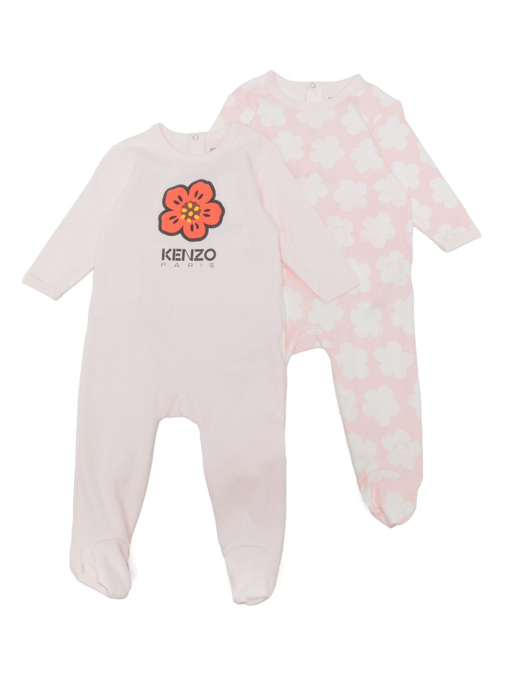 Kenzo Kids 棉连体睡衣（两件装） - 粉色
