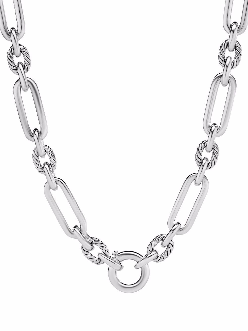 David Yurman 纯银 Lexington 链式项链 - 银色