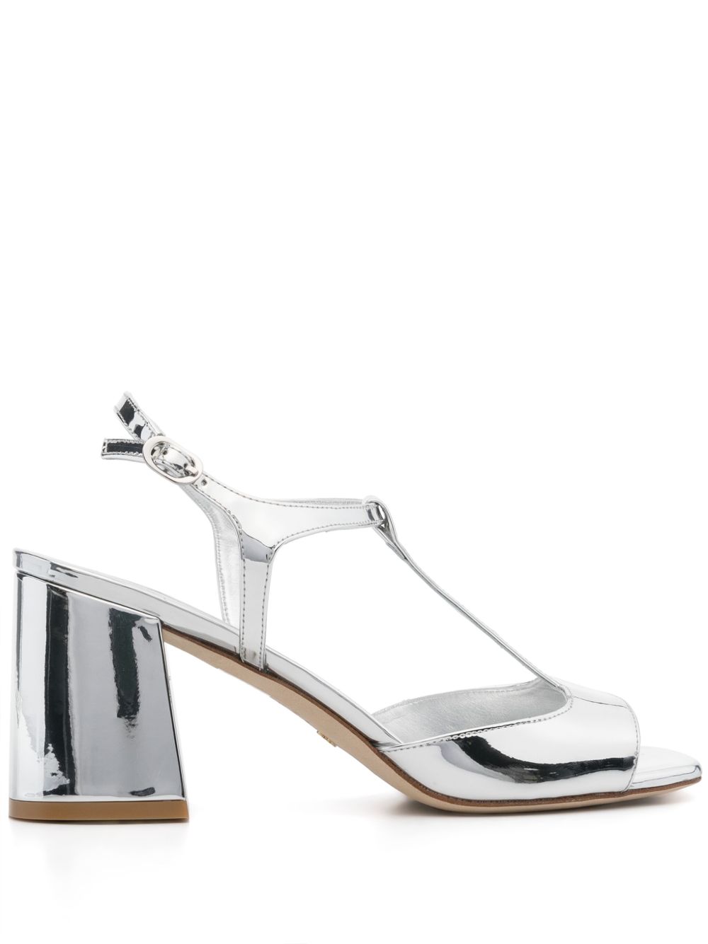 Stuart Weitzman Flareblock 高跟凉鞋 - 银色