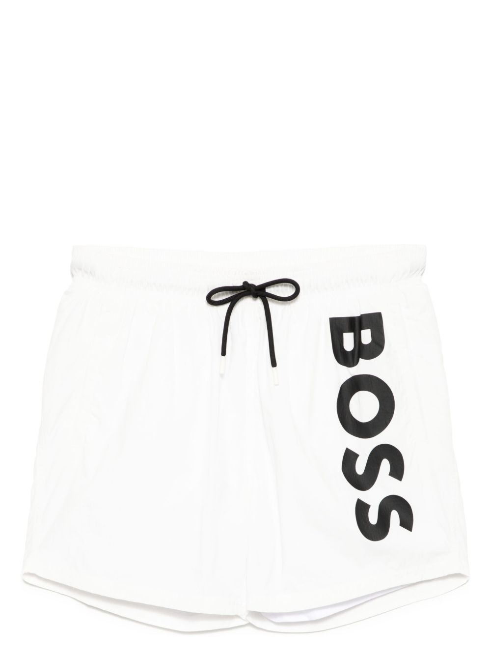 BOSS logo印花泳裤 - 白色