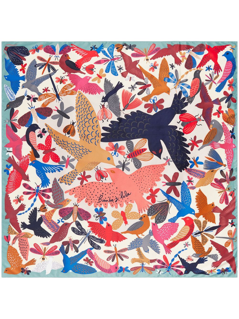 Bimba y Lola Bugs and Birds 围巾 - 粉色