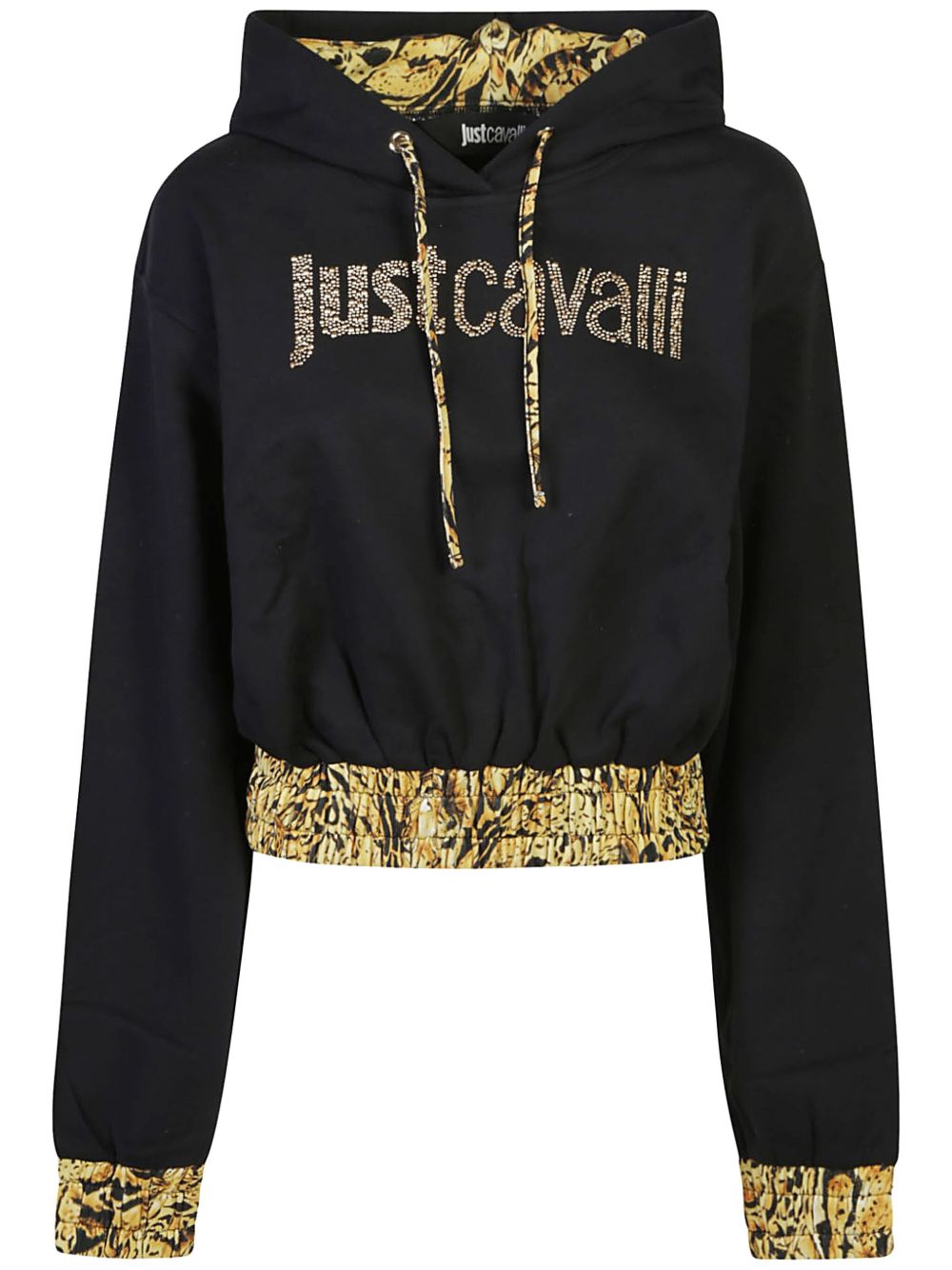 Just Cavalli logo连帽衫 - 黑色