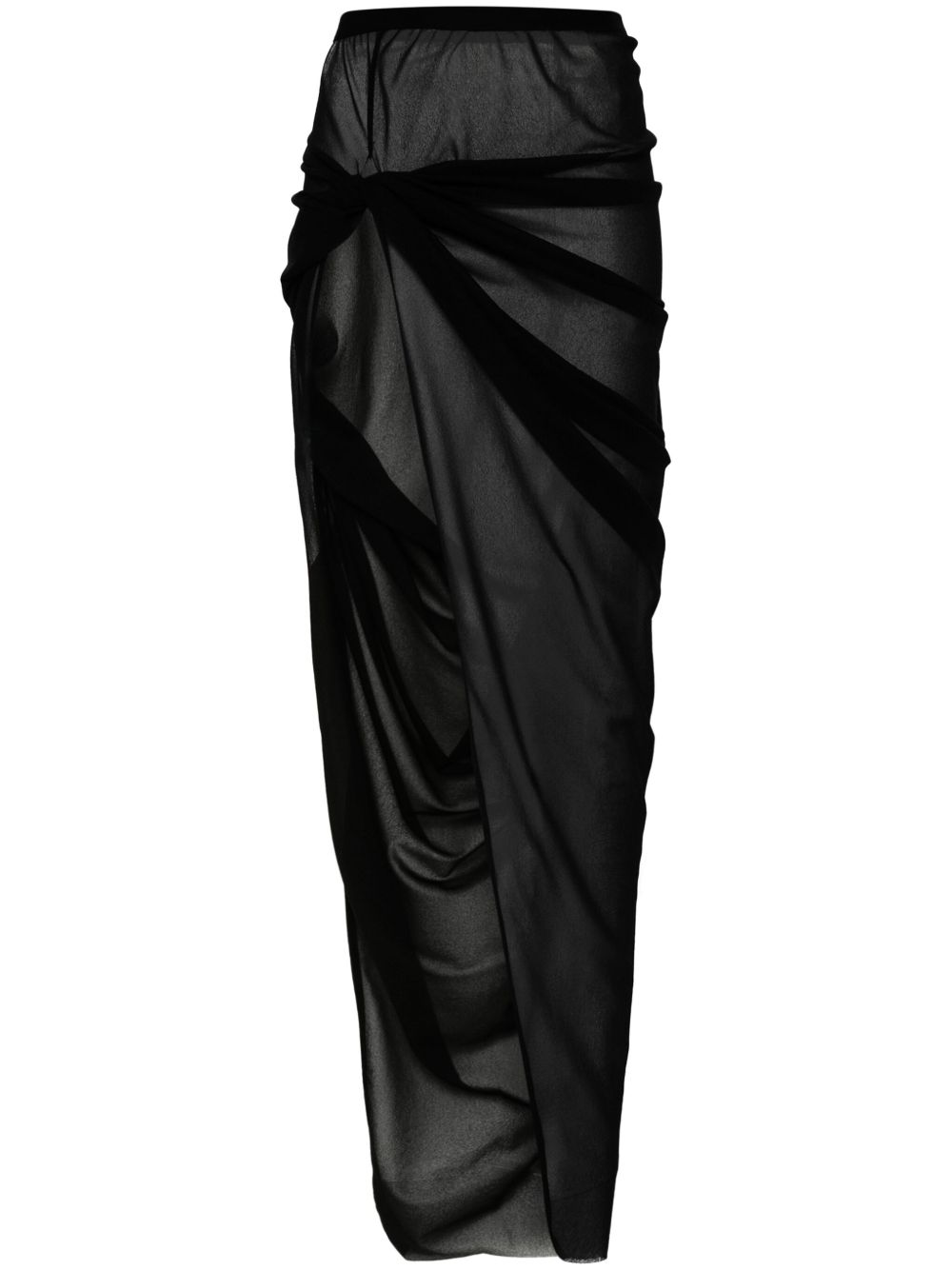 Rick Owens Lilies Edfu 超长半身裙 - 黑色