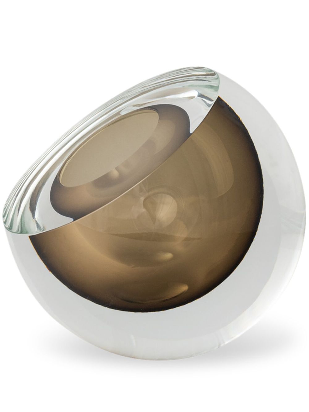 Gardeco Bowl Drop 穆拉诺玻璃雕塑 - 褐色