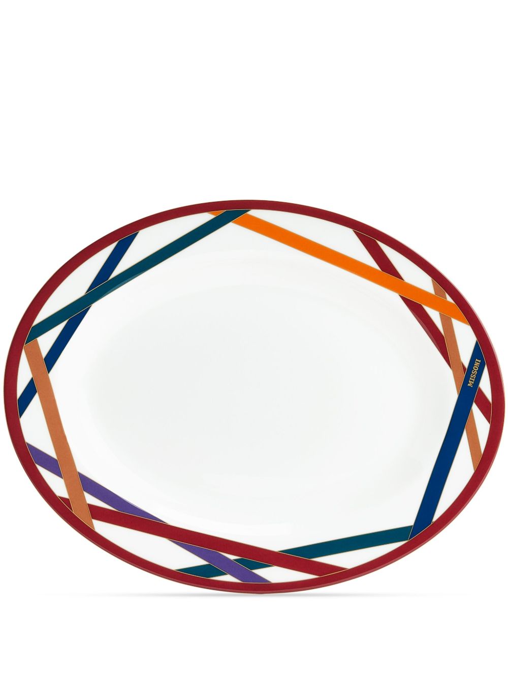 Missoni Home Nastri 图案印花餐盘 - 白色