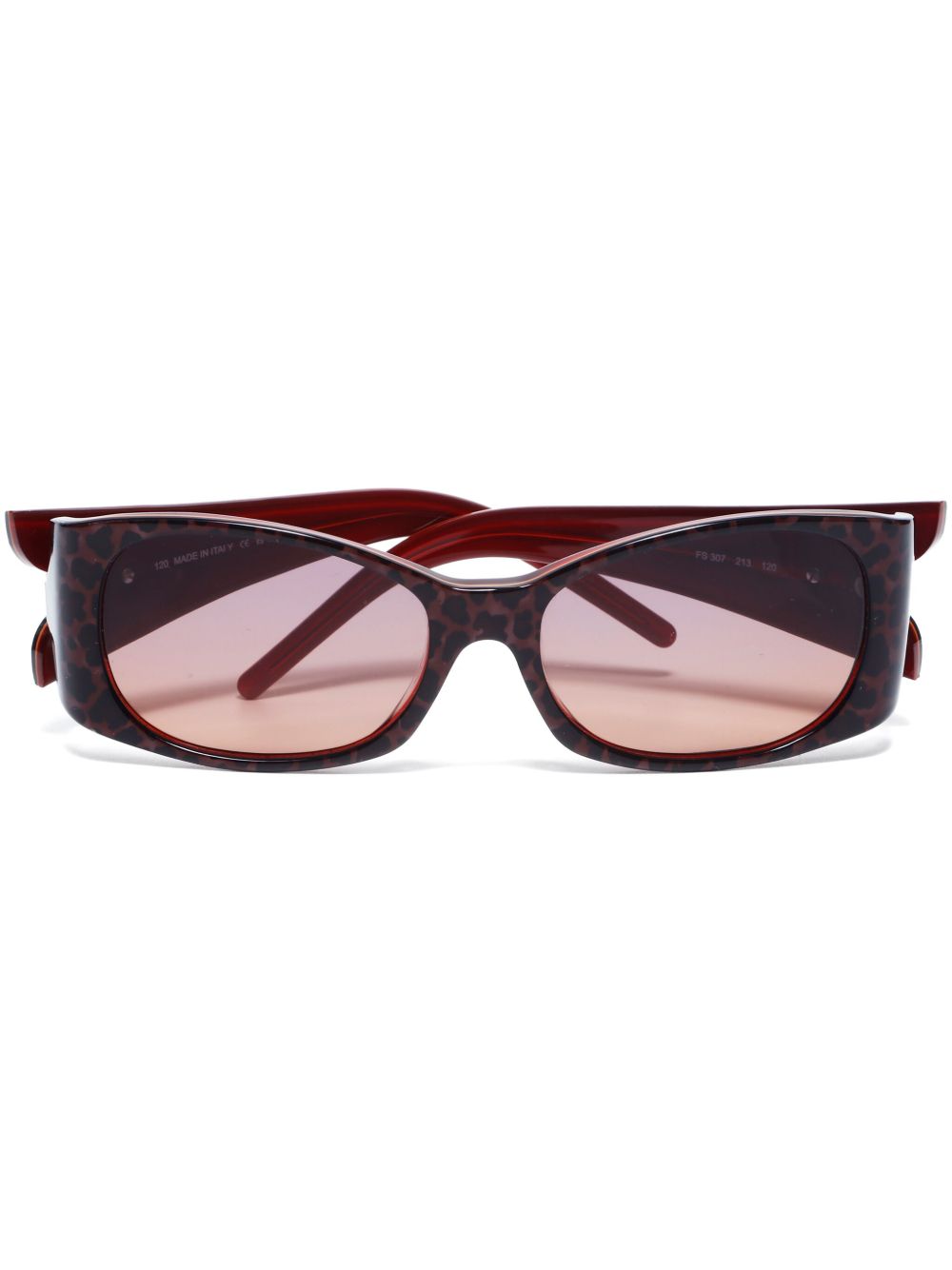 Fendi Pre-Owned 椭圆形框太阳眼镜 - 褐色