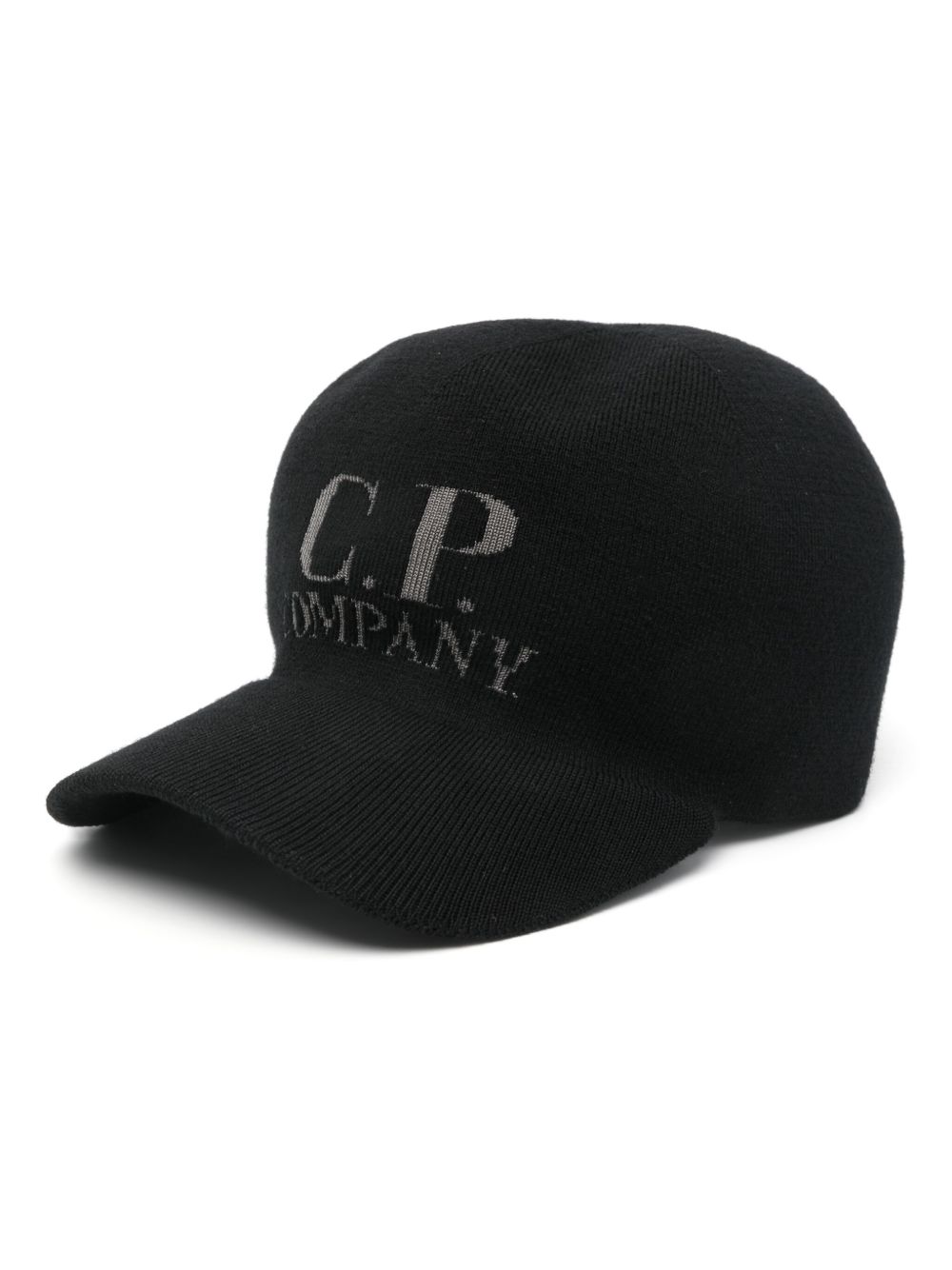 C.P. Company logo嵌花棒球帽 - 黑色