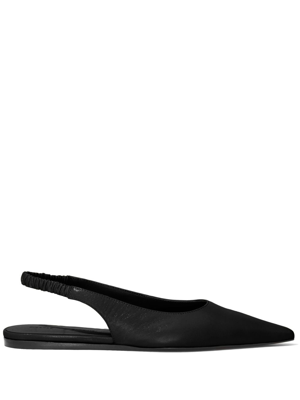Proenza Schouler Spike 皮质平底鞋 - 黑色
