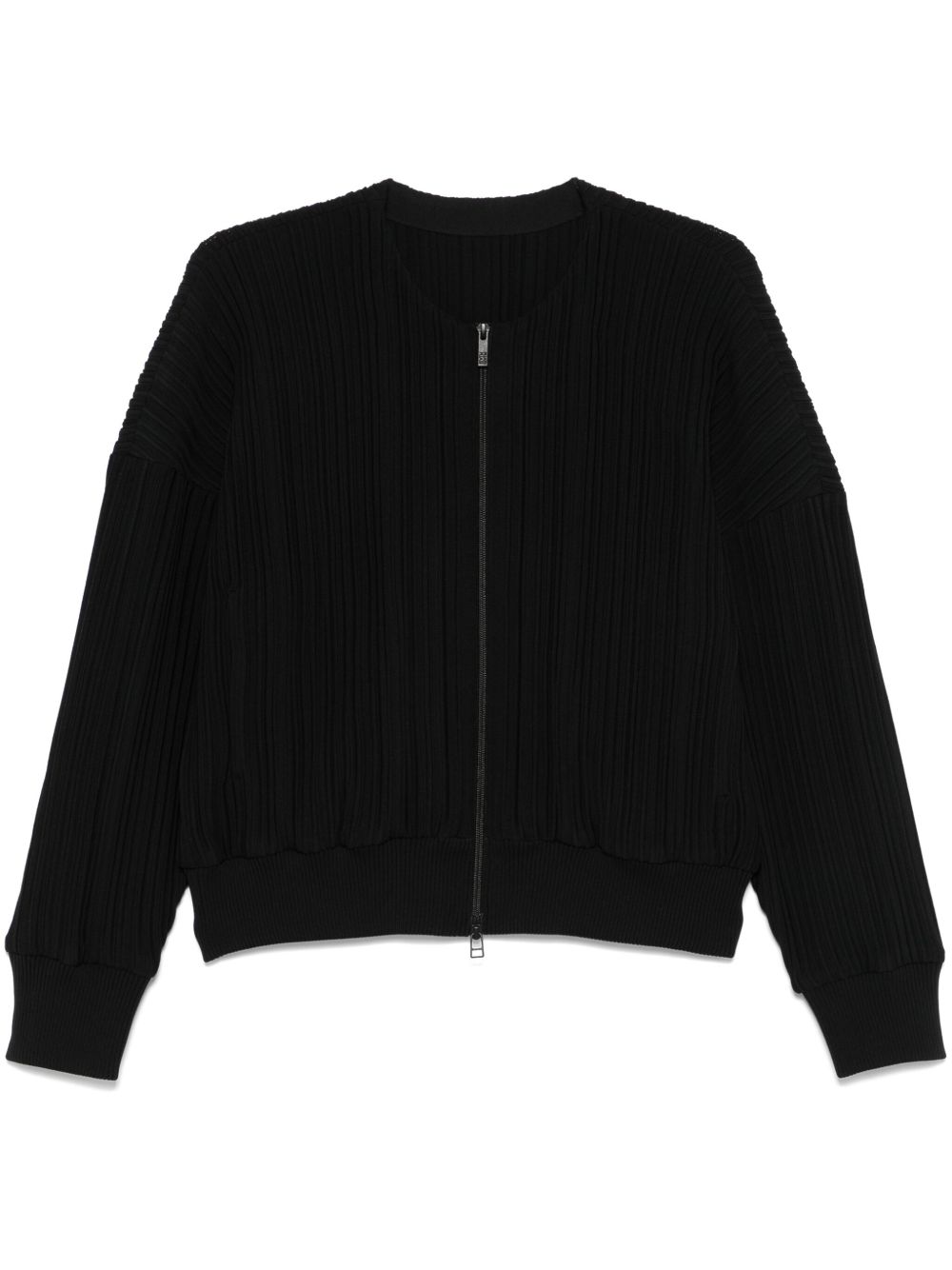Pleats Please Issey Miyake Crepe Knit 夹克 - 黑色