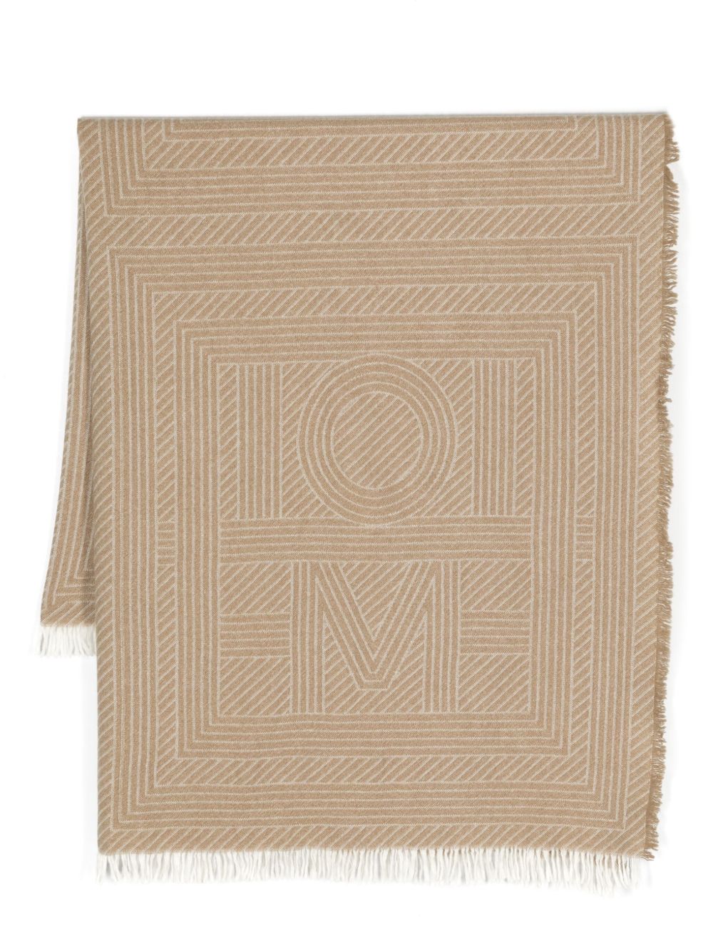 TOTEME Striped Monogram 羊毛围巾 - 中性色