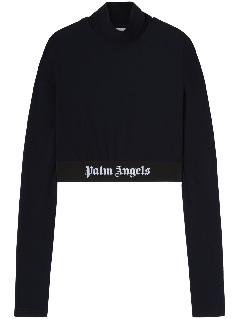 Palm Angels logo底围企领短款上衣 - 黑色