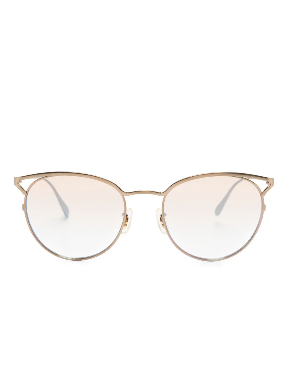 Oliver Peoples 钛猫眼框太阳眼镜 - 金色