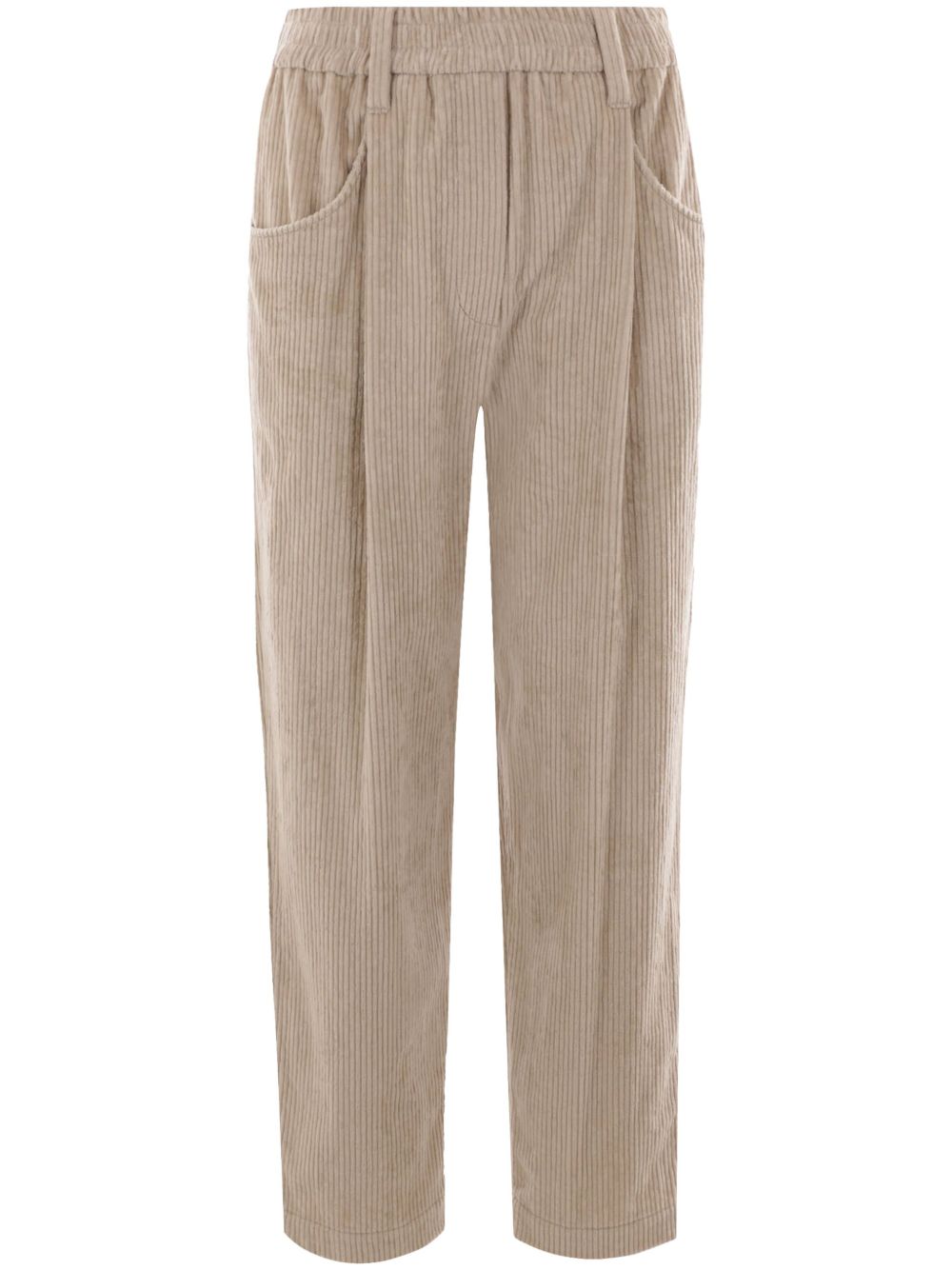 Brunello Cucinelli 灯芯绒直筒裤 - 中性色