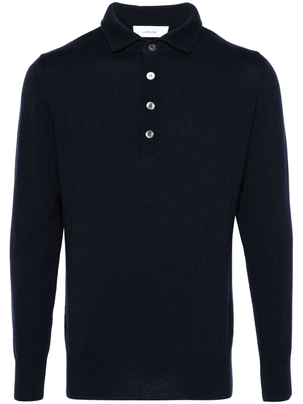 Lardini 羊绒polo领毛衣 - 蓝色