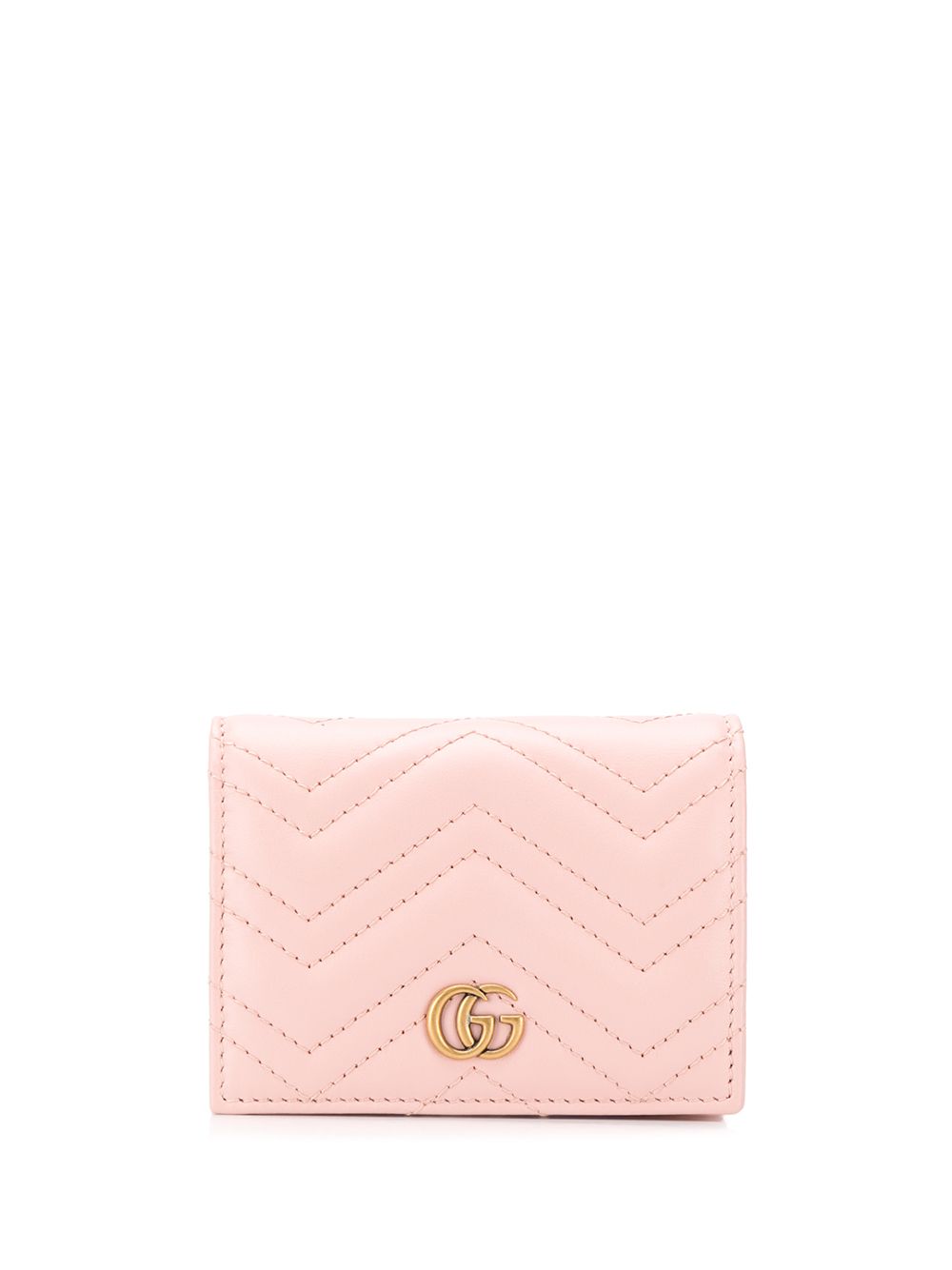 Gucci GG标志牌钱包 - 粉色