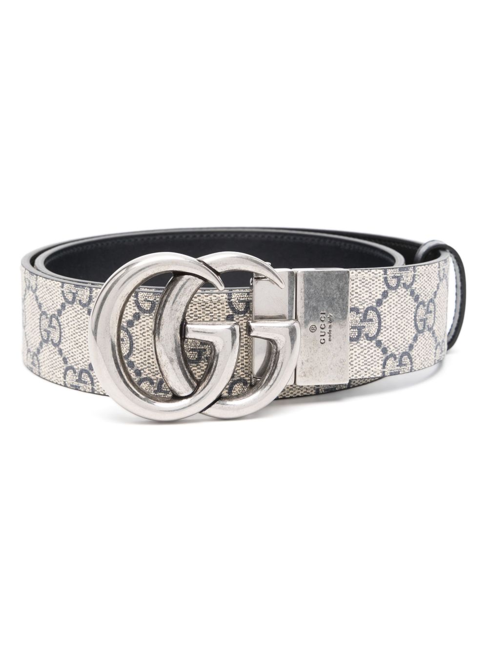 Gucci GG Marmont 双面腰带 - 蓝色