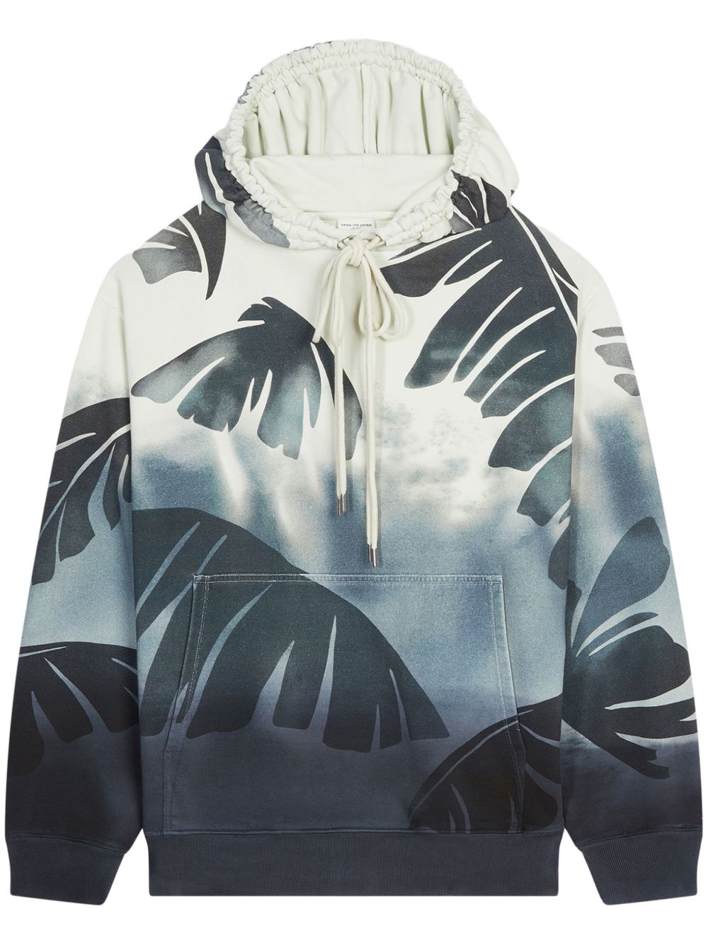DRIES VAN NOTEN Palm 印花连帽衫 - 蓝色