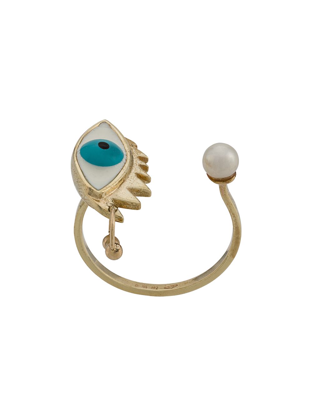 Delfina Delettrez Eye Piercing 9K黄金戒指 - 金色