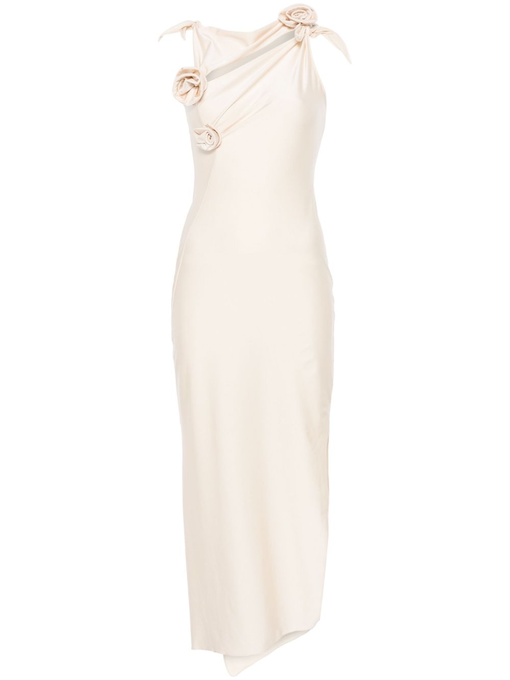 Coperni Asymmetric Flower 礼服 - 中性色