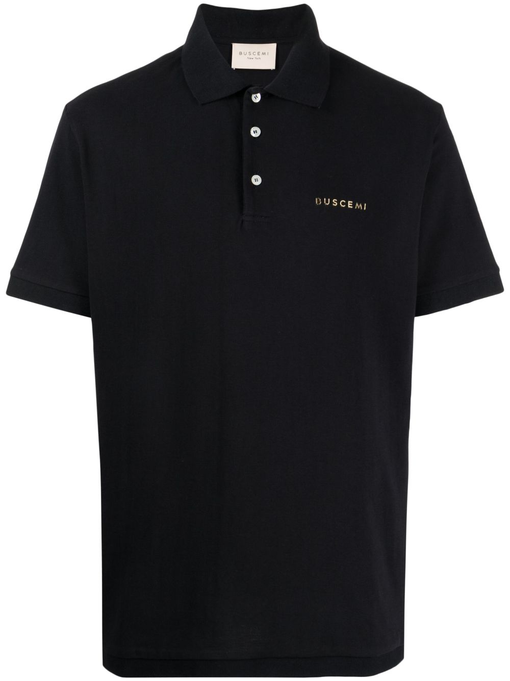 Buscemi logo标牌棉polo衫 - 蓝色