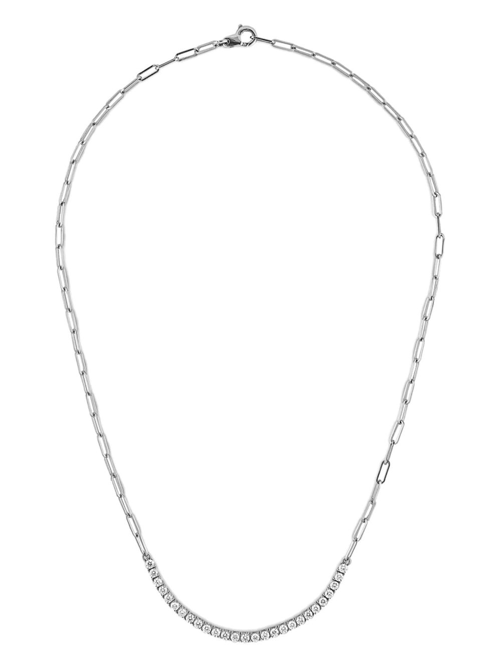 Jewels Aficionado 18K白金钻石项链 - 银色