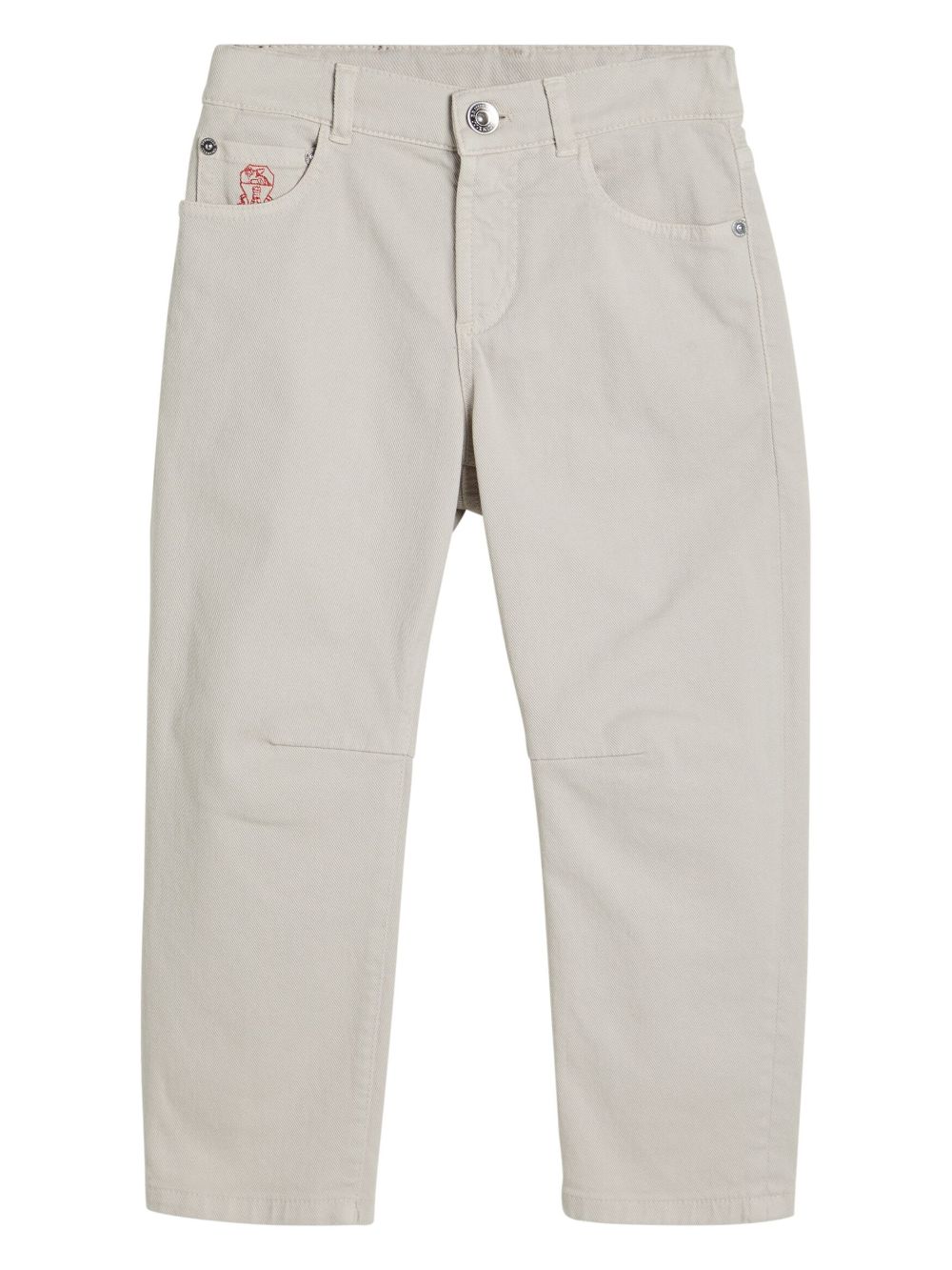 Brunello Cucinelli Kids 直筒牛仔裤 - 中性色