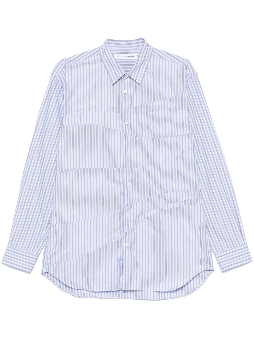 Comme Des Garçons Shirt 条纹衬衫 - 蓝色