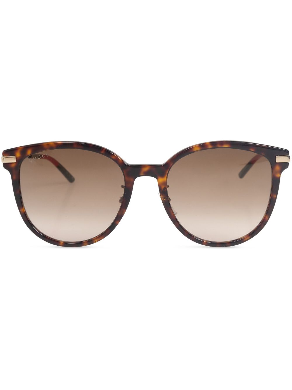Gucci Eyewear 猫眼框太阳眼镜 - 褐色