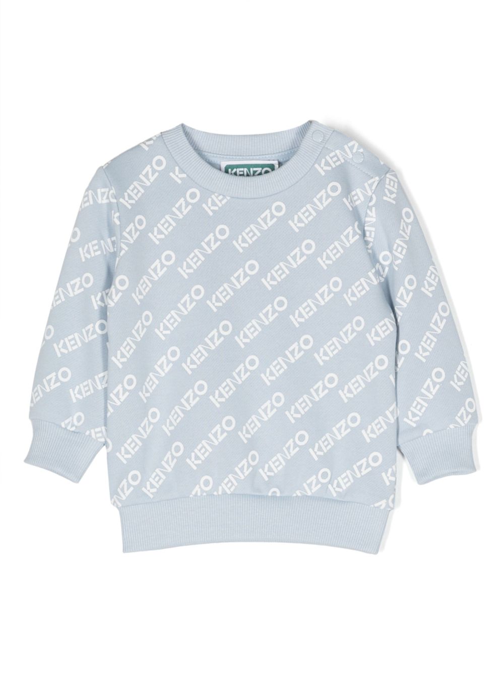 Kenzo Kids logo印花卫衣 - 蓝色